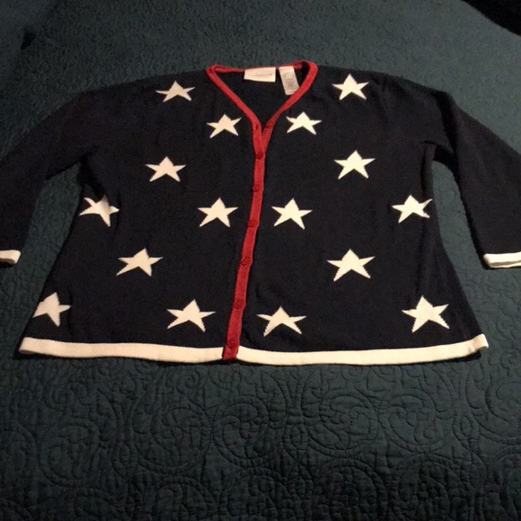 Liz Claiborne Stars Cardigan - Picture 4 of 8